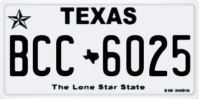 TX license plate BCC6025