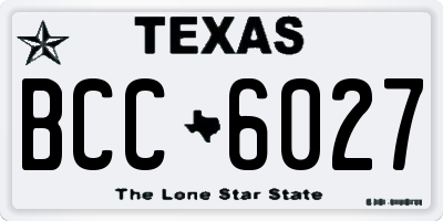 TX license plate BCC6027