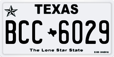 TX license plate BCC6029