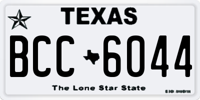 TX license plate BCC6044