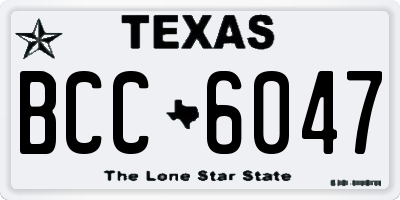 TX license plate BCC6047