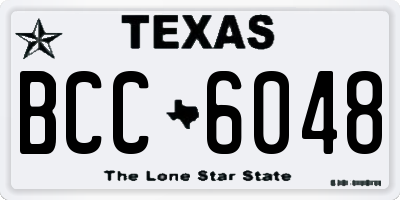 TX license plate BCC6048