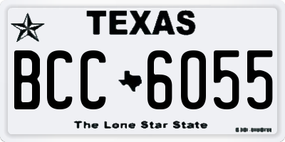 TX license plate BCC6055