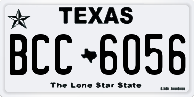 TX license plate BCC6056