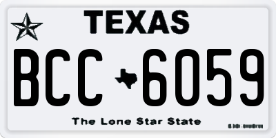 TX license plate BCC6059