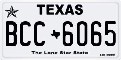 TX license plate BCC6065