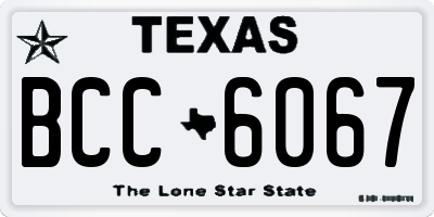TX license plate BCC6067