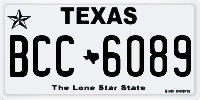 TX license plate BCC6089