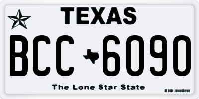 TX license plate BCC6090