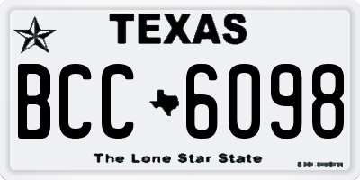 TX license plate BCC6098
