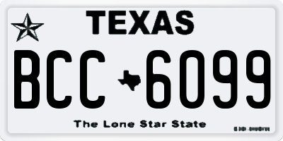 TX license plate BCC6099