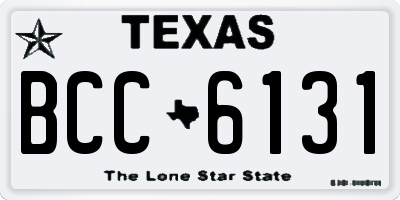TX license plate BCC6131