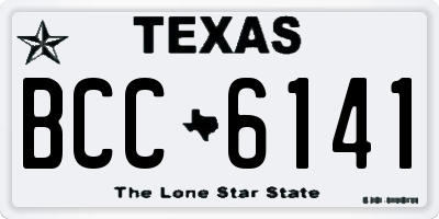 TX license plate BCC6141