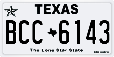 TX license plate BCC6143