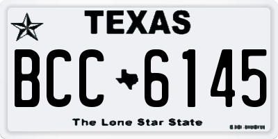 TX license plate BCC6145