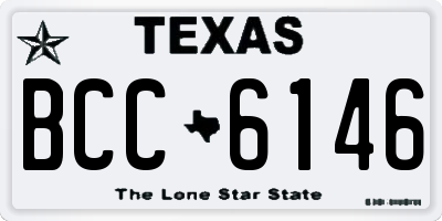 TX license plate BCC6146
