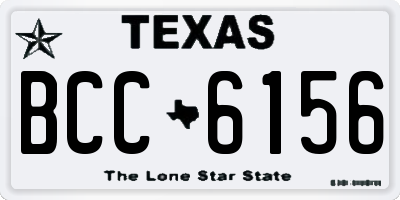 TX license plate BCC6156