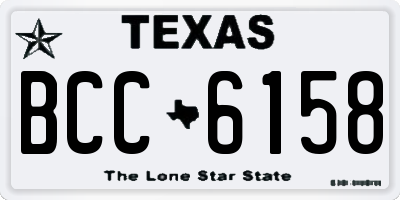TX license plate BCC6158