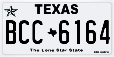 TX license plate BCC6164