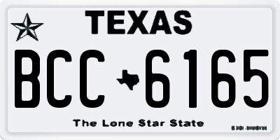 TX license plate BCC6165