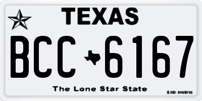 TX license plate BCC6167
