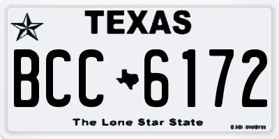 TX license plate BCC6172