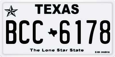 TX license plate BCC6178