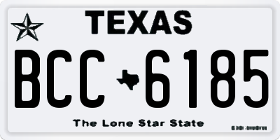 TX license plate BCC6185