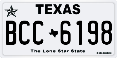 TX license plate BCC6198