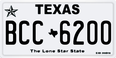 TX license plate BCC6200