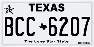 TX license plate BCC6207
