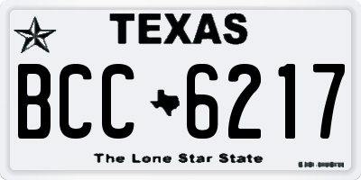 TX license plate BCC6217