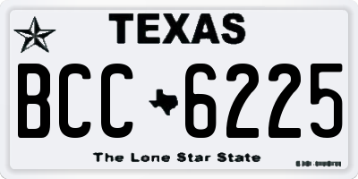 TX license plate BCC6225
