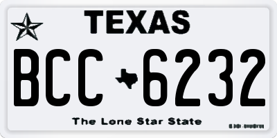 TX license plate BCC6232