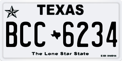 TX license plate BCC6234