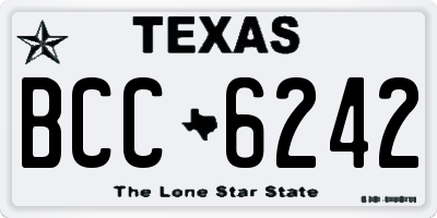 TX license plate BCC6242