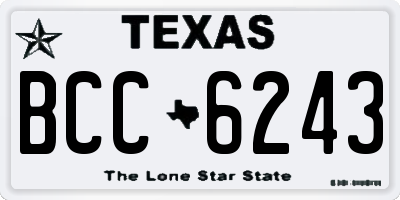 TX license plate BCC6243