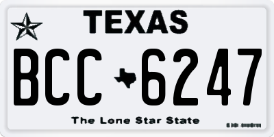 TX license plate BCC6247