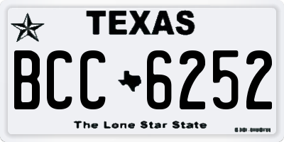 TX license plate BCC6252