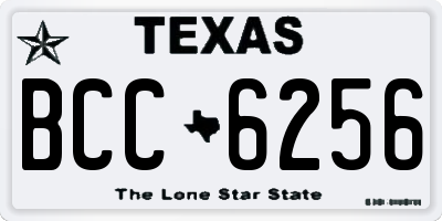 TX license plate BCC6256