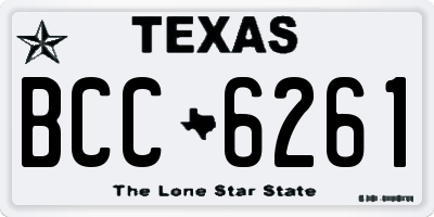 TX license plate BCC6261