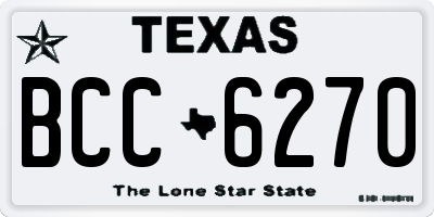 TX license plate BCC6270
