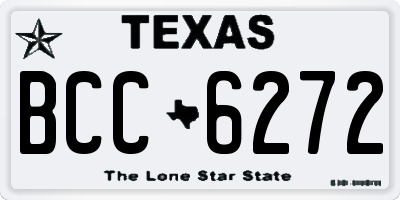 TX license plate BCC6272