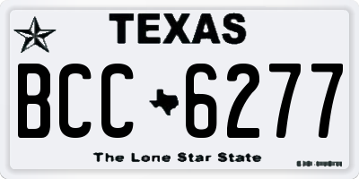 TX license plate BCC6277