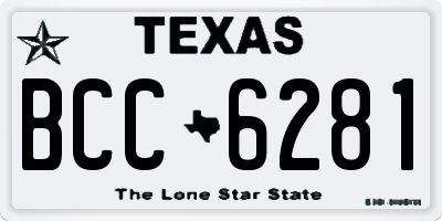 TX license plate BCC6281