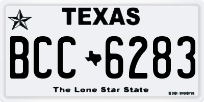 TX license plate BCC6283