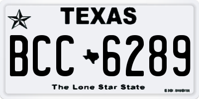 TX license plate BCC6289