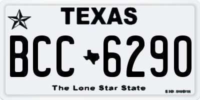 TX license plate BCC6290