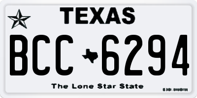 TX license plate BCC6294