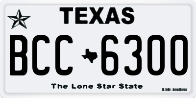 TX license plate BCC6300